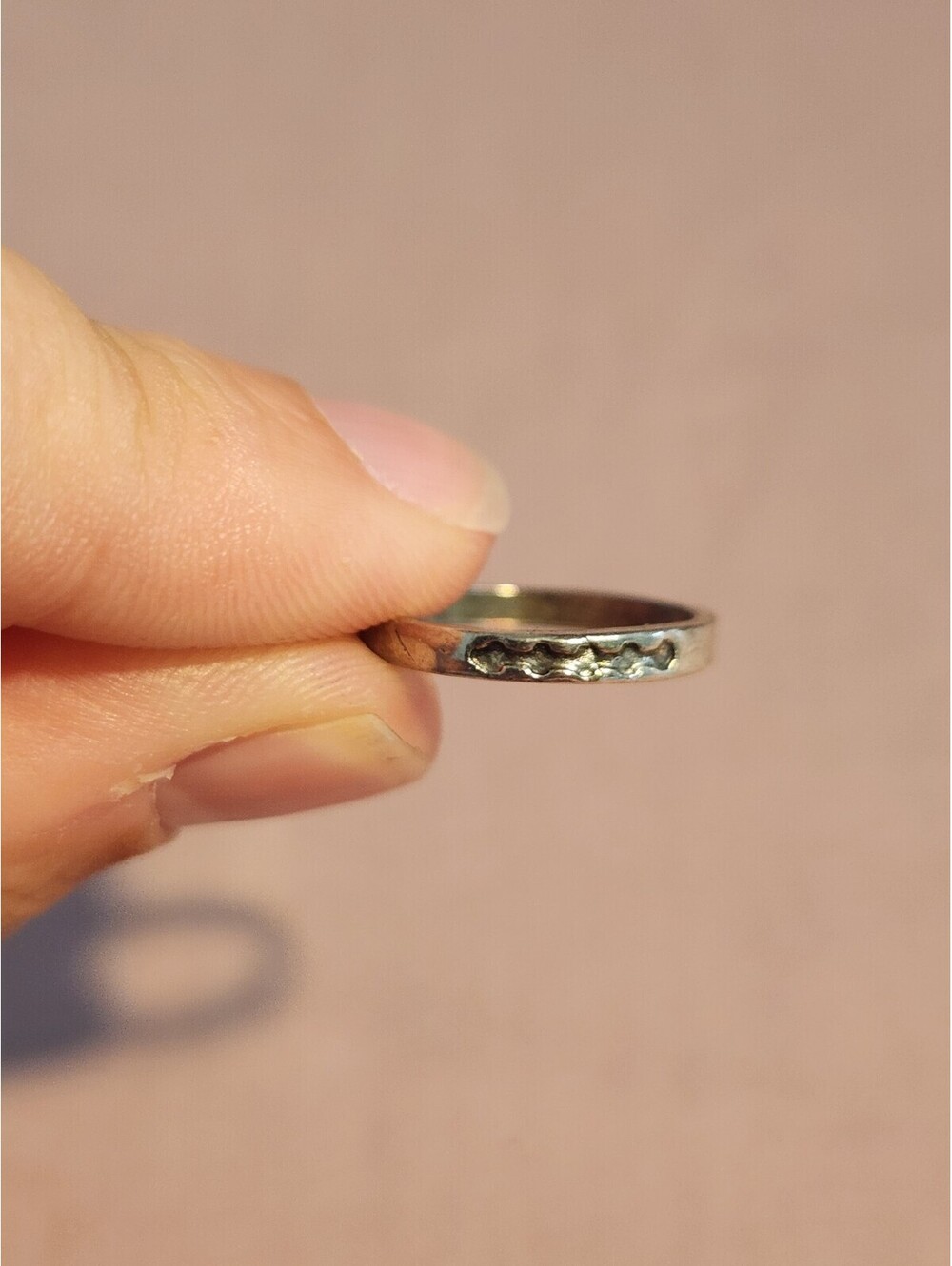 Vintage Hammered Silver Band Ring